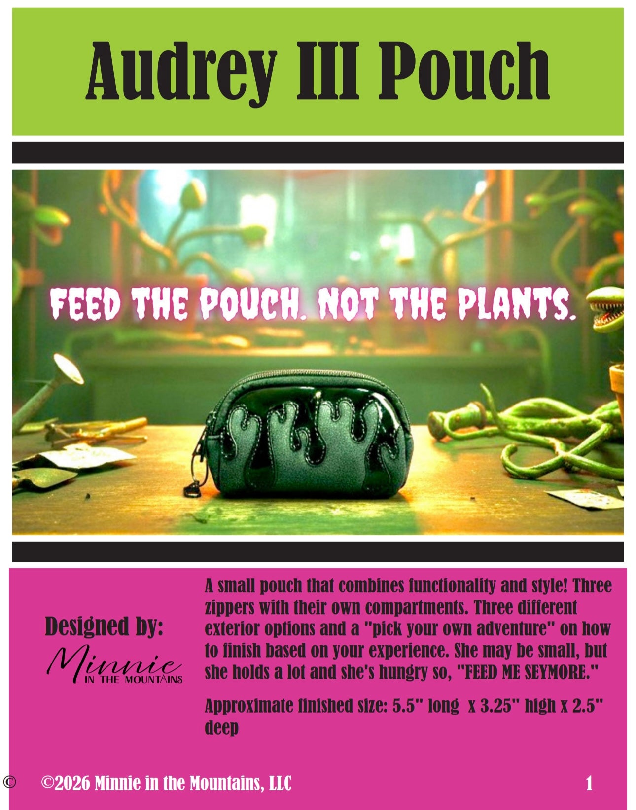 Audrey III Pouch PDF – Minnie in the Mountains
